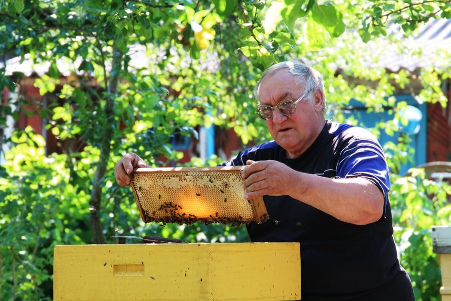 Староста агрогородка Боровое Дмитрий Денисов празднует 75-летний юбилей